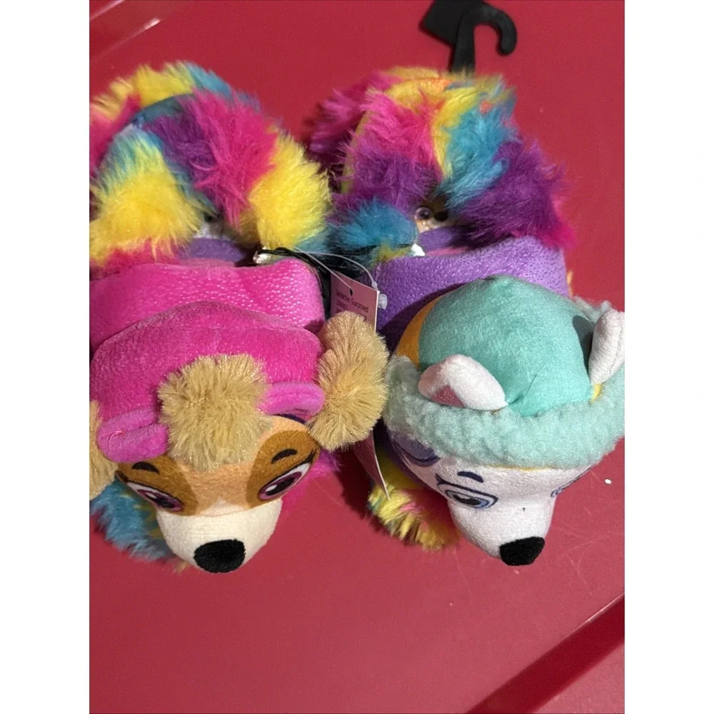 Paw Patrol Slippers Toddler Girls 7-8 Everest Sky House Shoes Kids Fuzzy